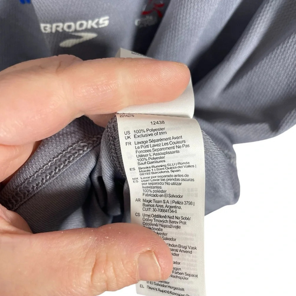 NWOT Brooks Running Pancake Run Athletic Tee in Grey Size XL - Picture 6 of 9